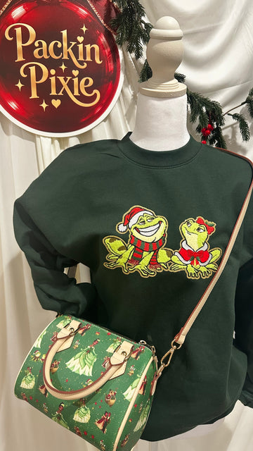 Mistletoe in the Bayou | Chenille & Embroidered Patch Sweatshirt