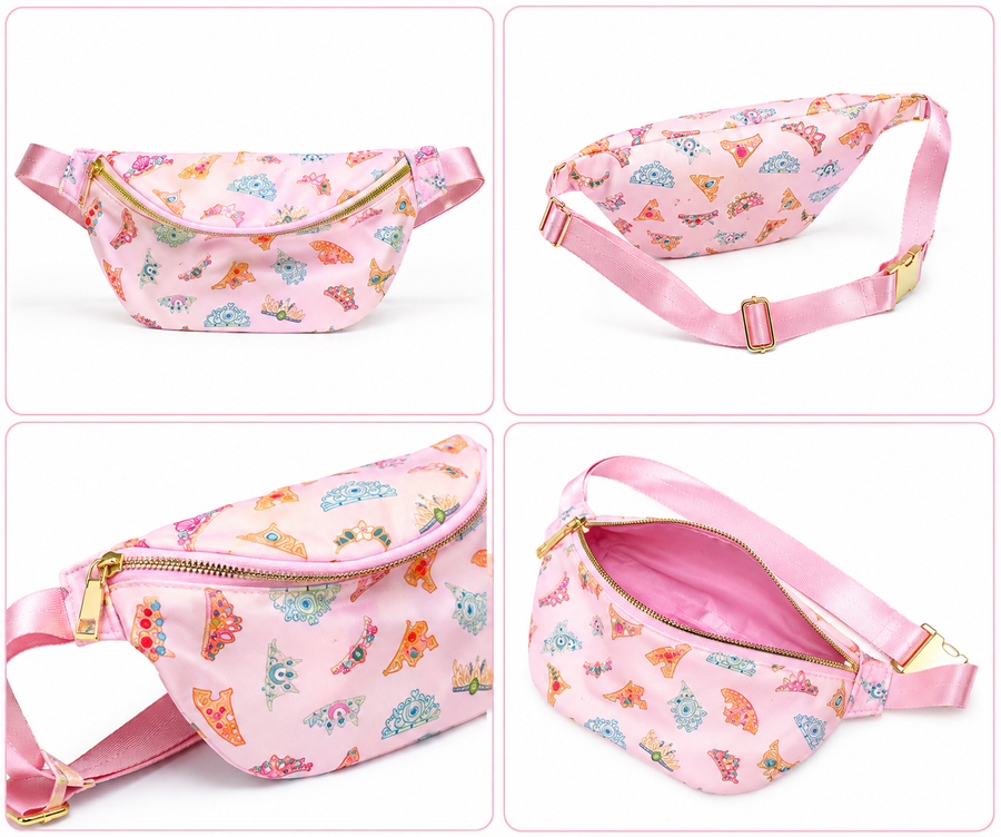 Pink Princess Crowns Fanny Pack