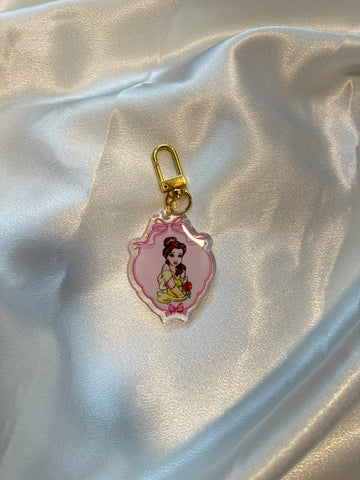 🌹 Enchanted Rose Princess Charm Keychain 🌹