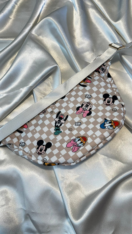 Neutral Checkerboard Friends Fanny Pack